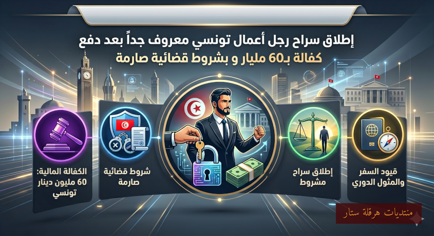 إطلاق سراح رجل أعمال معروف جدا بعد دفع كفالة بـ60 مليارا و بشروط قضائية صارمة