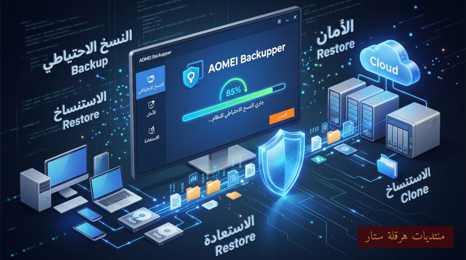برنامج النسخ الاحتياطي واستعادة البيانات: AOMEI Backupper 8.5