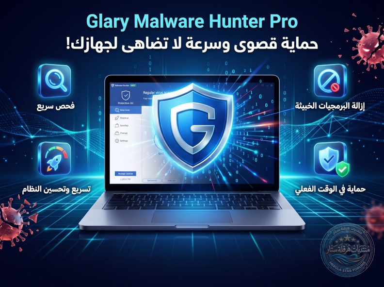 الأداة الأمنية للكشف عن البرمجيات الخبيثة : Glary Malware Hunter Pro 1.224