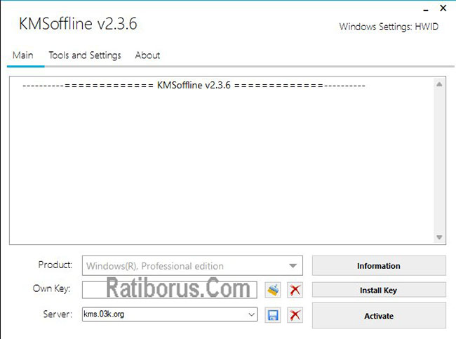 آداة تفعيل الويندوز والأوفيس KMSOffline 247 Latest Version