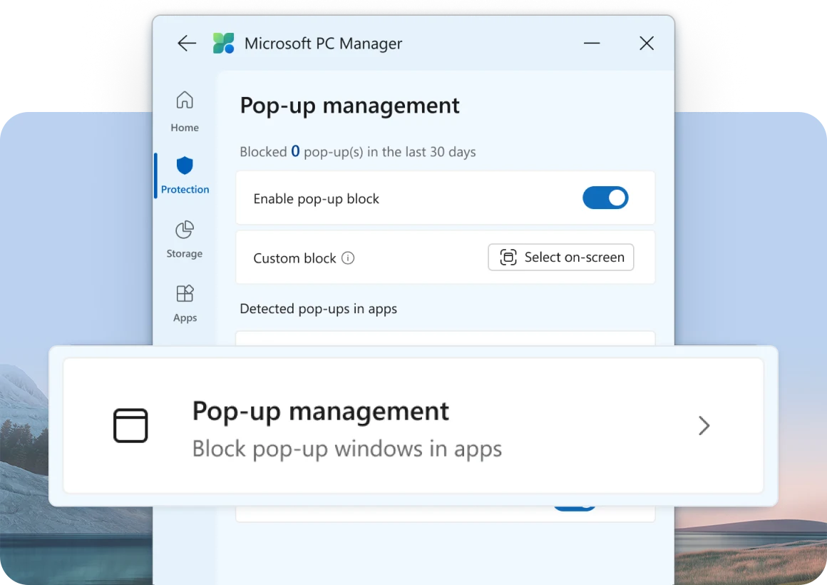 البرنامج المجاني للعناية بالويندوز Microsoft PC Manager