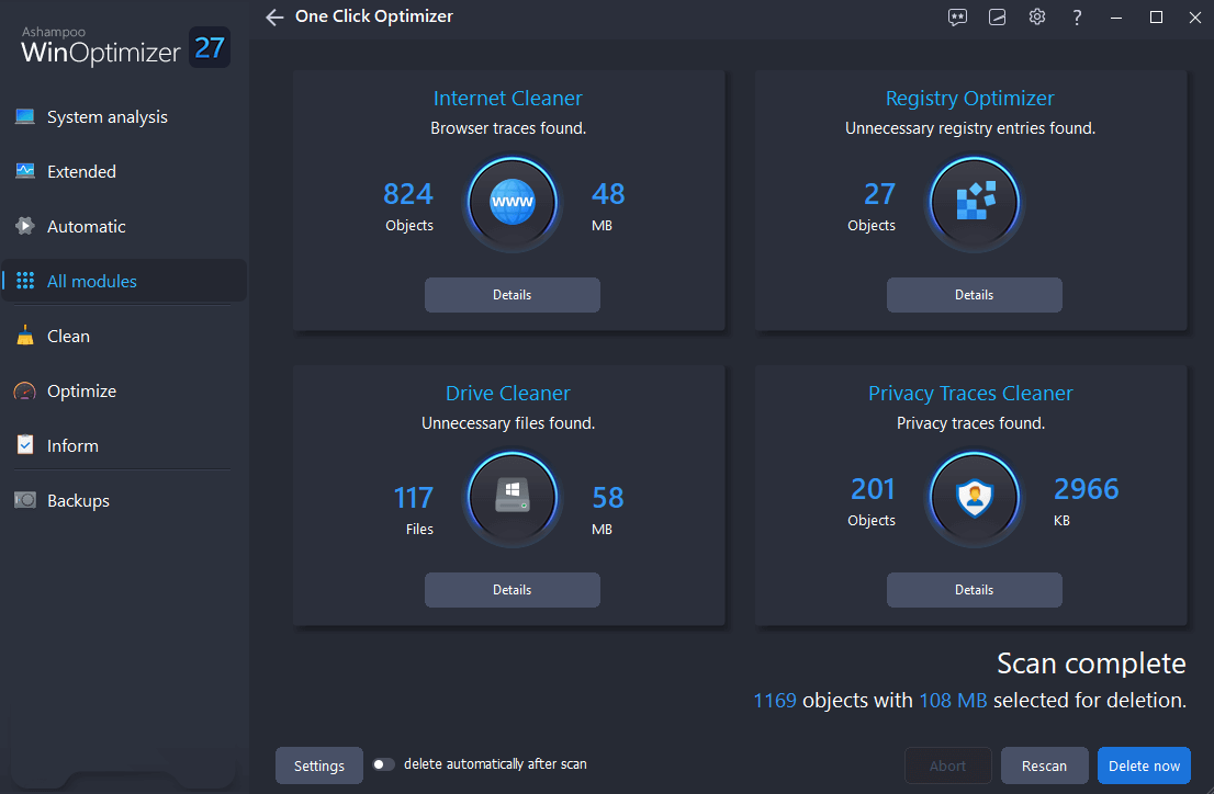 عملاق الصيانة في أحدث نسخة Ashampoo WinOptimizer 27