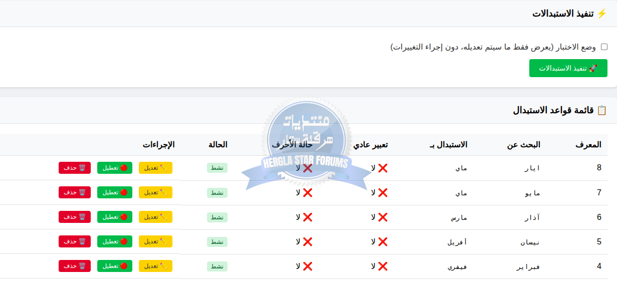 برمجة ملحق إستبدال كلمات معينة في المواضيع مساعدة