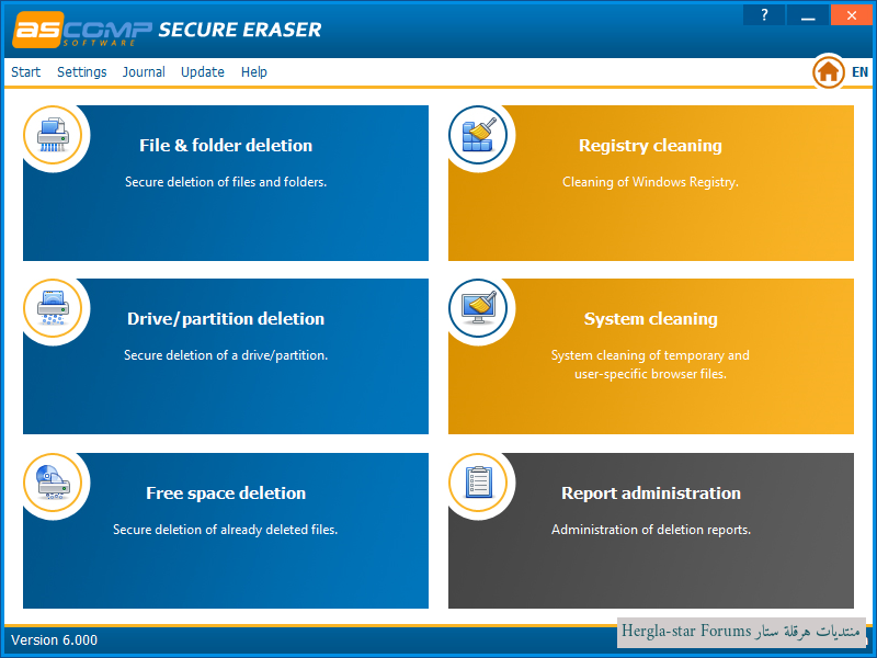 برنامج حذف الملفات نهائيا ASCOMP Secure Eraser Professional 6