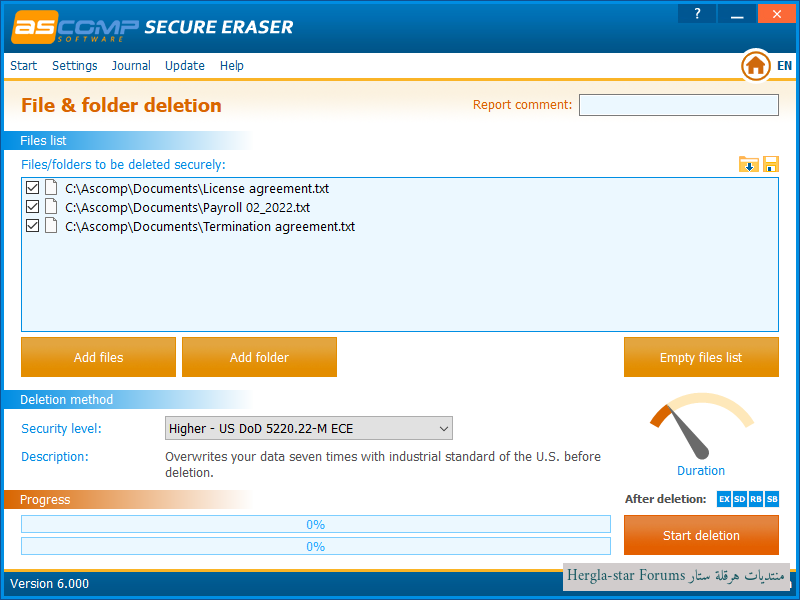 برنامج حذف الملفات نهائيا ASCOMP Secure Eraser Professional 6