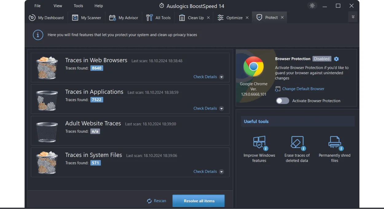 برنامج الصيانة الشامل للويندوز Auslogics BoostSpeed Pro 14