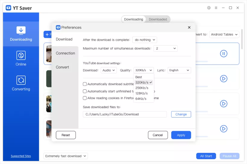 برنامج تحميل الفيديوهات والصوتيات من مختلف المواقع العالمية YT Saver Pro 107